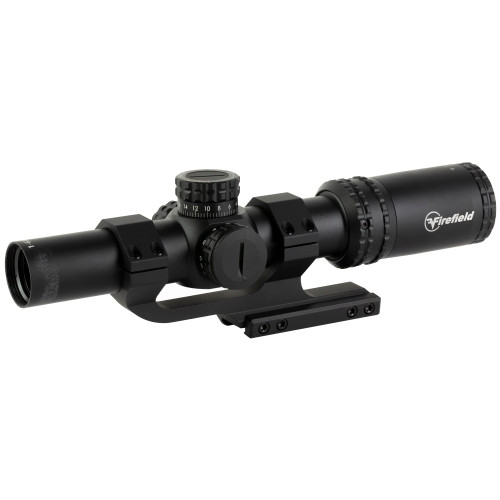Firefield RapidStrike Rifle Scope, 1-6X24, Second Focal Plane, Circle Dot Reticle, Matte Finish, Black, Includes Honeycomb lens filter, Cantilever Mount, Throw Lever, Honeycomb Lens Cover FF13070K