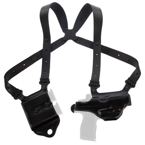 Galco Miami Classic II, Shoulder Holster, Fits Sig Sauer P365,Right Hand, Black Premium Steerhide MCII870RB