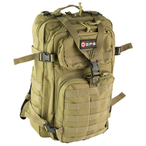 GPS Tactical Bugout Computer Backpack, Fits Up to a 15" Laptop, 600 Denier Polyester Construction, Tan GPS-T1712BPT