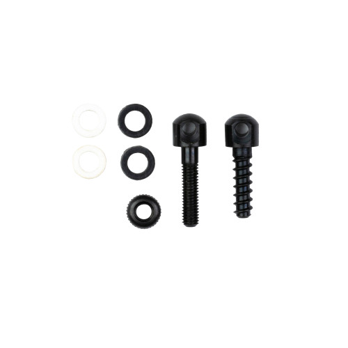 GrovTec GTHM47, Swivel Studs, Black Oxide Finish, Black, Includes (1) 7/8" Machine Screw Stud and Nut, (1) 3/4" Wood Screw Stud, (2) Spacers GTHM47