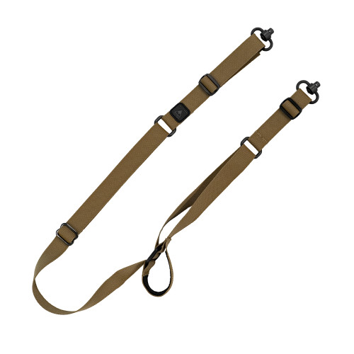 GrovTec Sabre 2 Point Sling, Matte Finish, Coyote Brown, Includes Push Button Swivels GTSL135