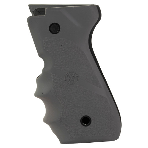 Hogue OverMolded, Rubber Grip Panels, Finger Grooves, Slate Gray, Fits Beretta 92FS & 96 92002