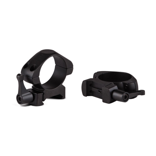 Konus Quick Release Rings, Fits Optics with 1" Tube, Compatible with Picatinny and Weaver Rails, High Height, Matte Finish, Black 7406