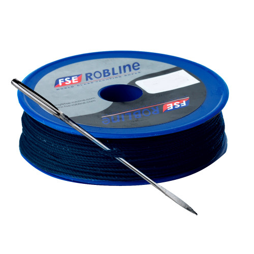 FSE Robline Waxed Tackle Yarn Whipping Twine Kit w\/Needle - Dark Navy Blue - 0.8mm x 80M