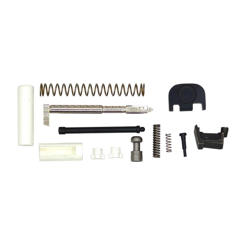 LBE Unlimited Completion Kit, For GLOCK 17, 19, 26 & 34, Includes Channel Liner, Spacer Sleeve, Safety Plunger, Safety Plunger Spring, Striker Spring, Striker, Extractor Depressor Plunger Spring, Extractor Depressor Plunger, Extractor, Spring Loaded