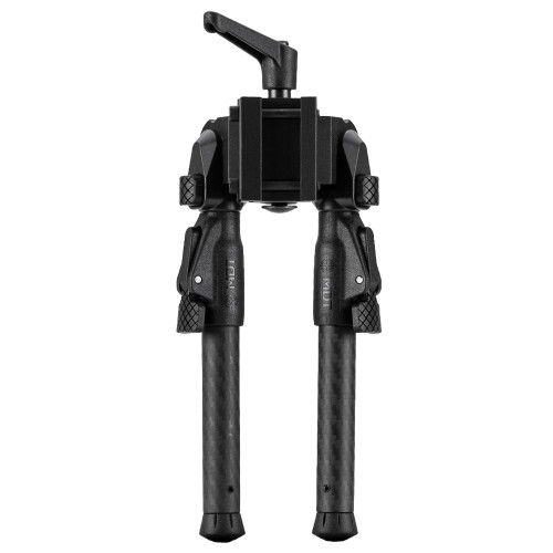 MDT GRND-POD Bipod, Height Adjustable, Four Locking Positions (0, 50, 80, and 180 Degrees), Picatinny Attachment Interface, Aluminum Core, Carbon Fiber Legs, Matte Finish, Black 105560-BLK