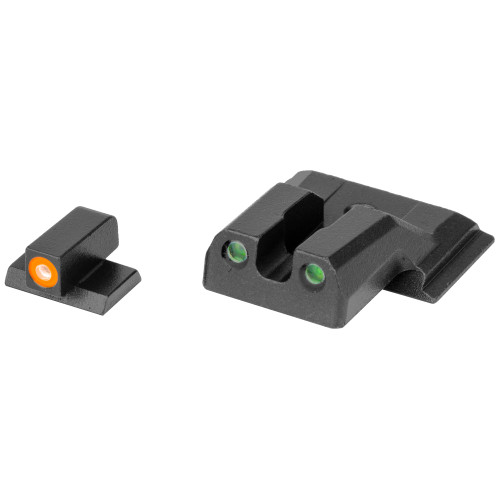 Meprolight Hyper-Bright, Tritium Sight Set, Orange Front/Green Rear, Fits S&W M&P Shield 0417703131