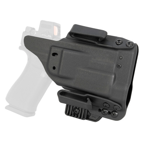 Mission First Tactical Pro Holster, Inside Waistband Holster, Ambidexrous, For Glock 43X with Streamlight TLR 7, Kydex, Includes 1.5" Belt Attachment, Black H5-GL-3-WL-7