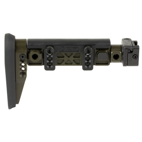 Midwest Industries Alpha Side Folding Stock, Fits AK47 and Other Firearms with 1913 Picatinny Stock Adapter, Matte Finish, Olive Drab Green MI-AK-ALPHA-FS-ODG