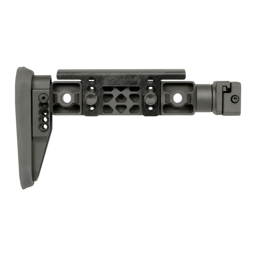 Midwest Industries Alpha Fixed Beam Stock, Side Folding, Fits AK47 and Other Firearms that Include a 1913 Stock Adapter, Anodized Finish, Black MI-ALPHA-FBSF