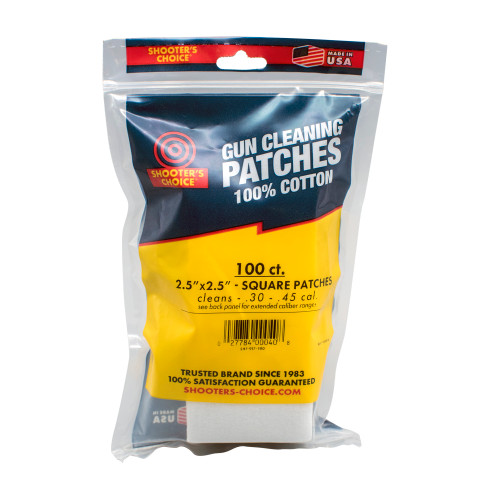 Otis Technology 2.5" Square Cleaning Patch, 100 Pack FG-917-100