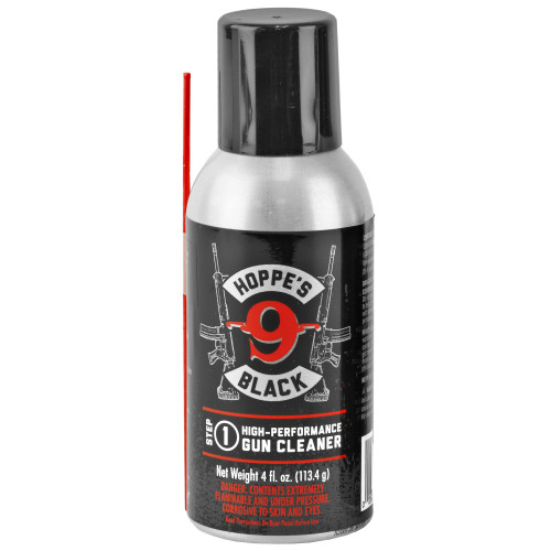 Hoppe's Black, Gun Cleaner - Aerosol Can, Liquid, Black 4 oz Aerosol Gun Cleaner with Straw HBC4A