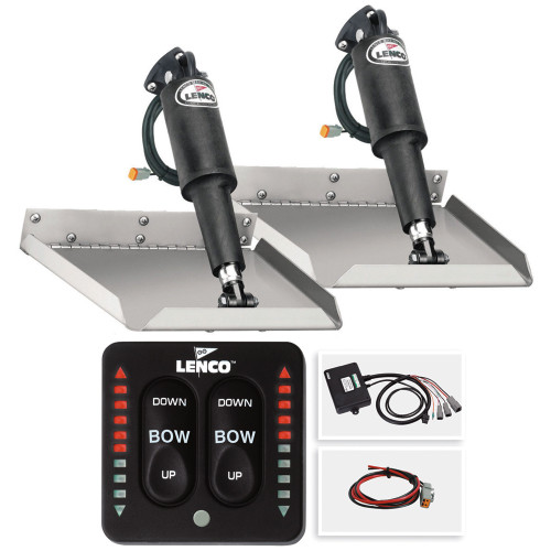 Lenco 9" x 12" Edge Mount Trim Tab Kit w\/LED Indicator Switch Kit