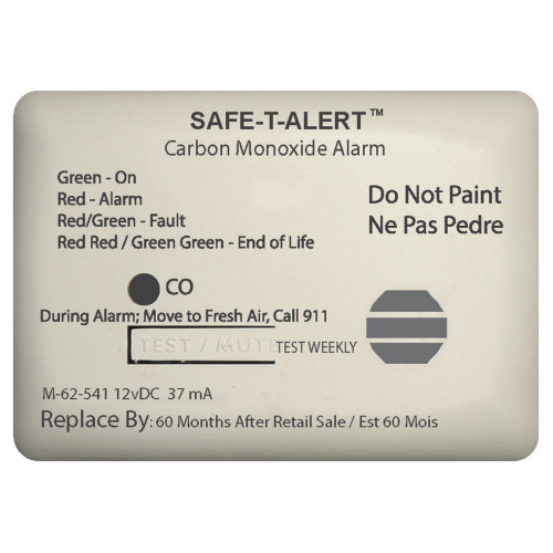 Safe-T-Alert 62 Series Carbon Monoxide Alarm w\/Relay - 12V - 62-541-Marine-RLY-NC - Surface Mount - White