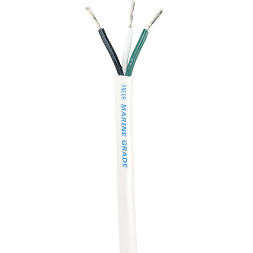 Ancor White Triplex Cable - 16\/3 AWG - Round - 100'