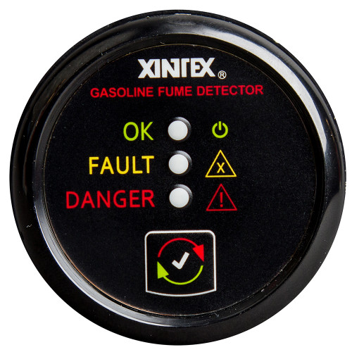 Xintex Gasoline Fume Detector & Alarm w\/Plastic Sensor - Black Bezel Display