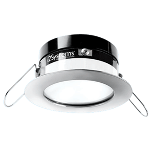 i2Systems Apeiron Pro A503 Tri-Color 3W Round Dimming Light - Warm White\/Red\/Blue - White Finish