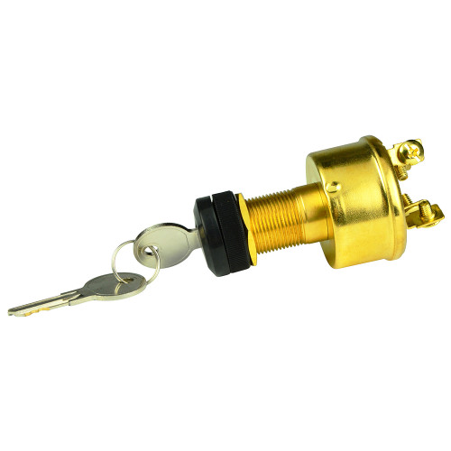BEP 4-Position Brass Ignition Switch - Accessory\/OFF\/Ignition  Accessory\/Start