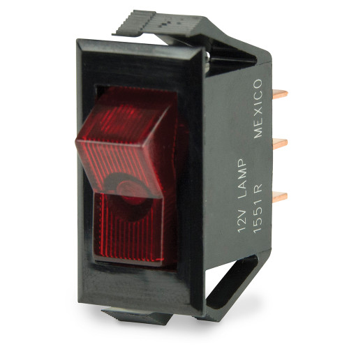 BEP Illuminated SPST Rocker Switch - Red LED - 12V - OFF\/ON