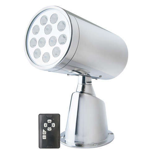 Marinco Wireless LED Stainless Steel Spotlight w\/Remote