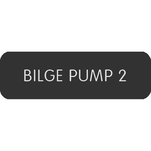 Blue Sea Large Format Label - "Bilge Pump 2"