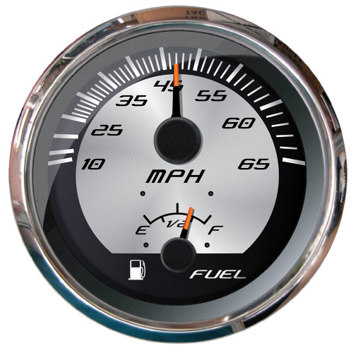 Faria Platinum 4" Multi-Function - Speedometer 65MPH Pitot\/Fuel Lever