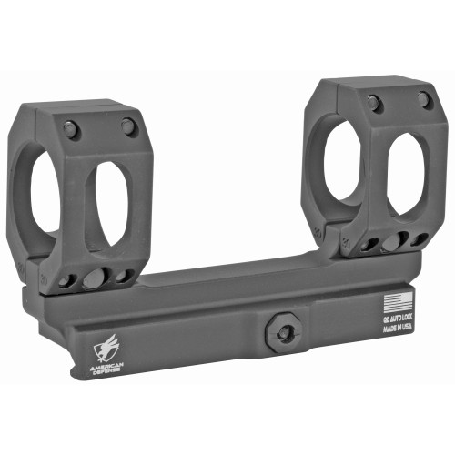 American Defense Mfg. AD-Scout-S Mount, Quick Detach, Vertical Split Rings, 30MM, Black AD-SCOUT-S-30-STD