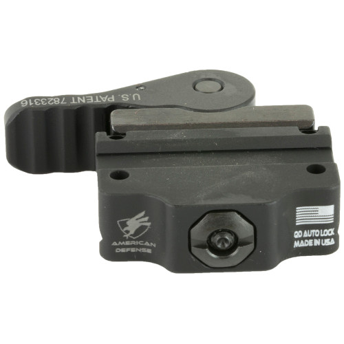 American Defense Mfg. Mount, Quick Detach, Fits Trijicon MRO, Low Profile Height, Black AD-MRO-L-STD