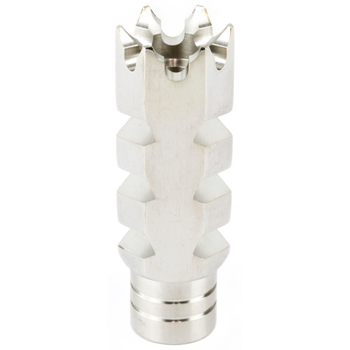 ATI Outdoors Shark Muzzle Brake, 1/2-28 Thread With Crush Washer, Fits AR-15, Stainless Steel A.5.10.2252