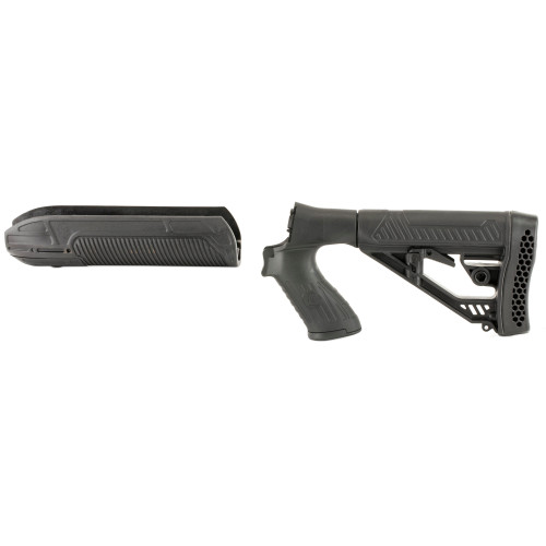 Adaptive Tactical EX Performance Stock Kit, Fits Mossberg 500 12 Gauge, Forend and M4 Style Stock, Black AT-02006