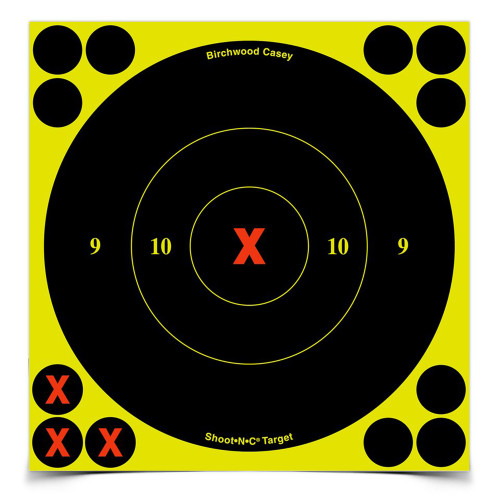 Birchwood Casey Shoot-N-C Target, Round X-Bullseye, 6", 60 Targets BC-34560