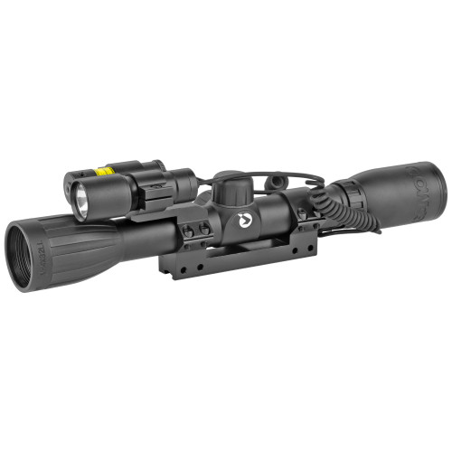 Gamo Varmint Hunter, Rifle Scope w/ Light and Red Laser, 4X32mm, 1" Maintube, Black Color 6212045154