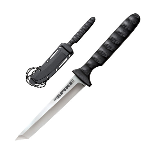 Cold Steel Tanto Spike, 8 Fixed Blade Knife, German 4116 Stainless Steel, Cold Steel Handle 53NCT