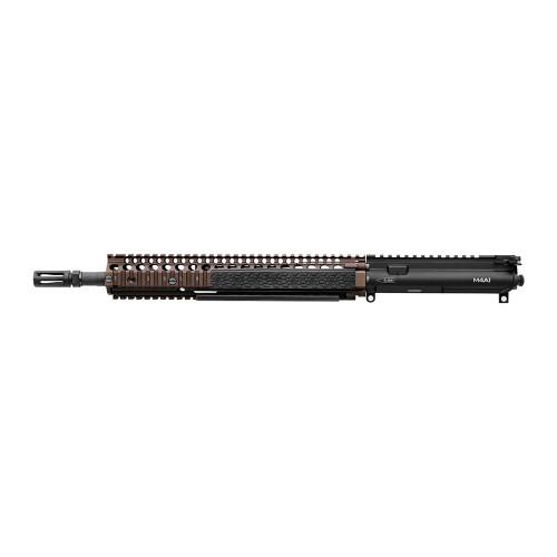 Daniel Defense M4A1 Upper Receiver, 223 Rem/556NATO, 14.5" Barrel (16" OAL with Pinned Brake), Carbine Length Gas System, 1:7 Twist, M4 12.0 Rail, Flat Dark Earth Finish, Fits AR 23-004-13150