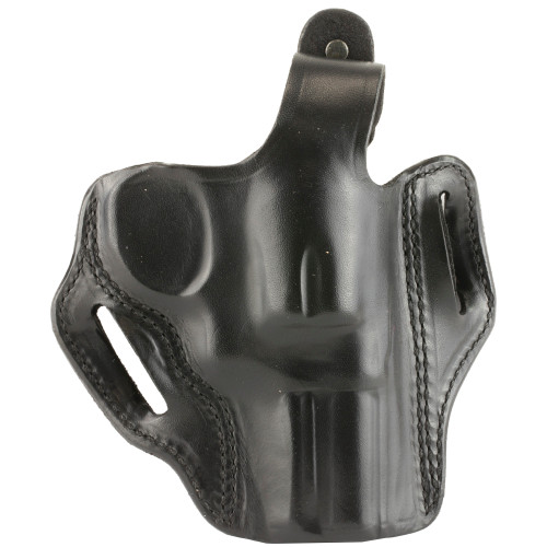 DeSantis Gunhide 001, Thumb Break Scabbard, Belt Holster, 2 Belt Slots, No Tension Screw, Fits 3" S&W N Frame, Right Hand, Black Leather 001BA43Z0