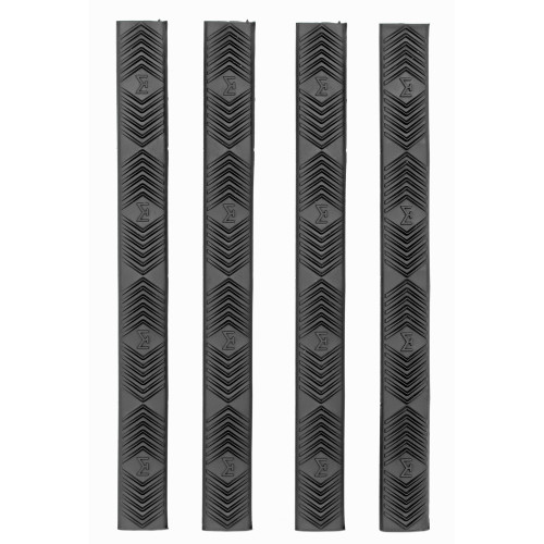 Ergo Grip M-LOK WedgeLok, Rail Covers, 6 1/4"X5/8", Slot Cover Grip, Black 4332-4PK-BK