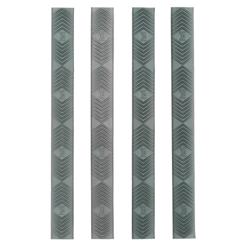 Ergo Grip M-LOK WedgeLok, Rail Covers, 6 1/4"X5/8", Slot Cover Grip, Graphite Gray 4332-4PK-GG