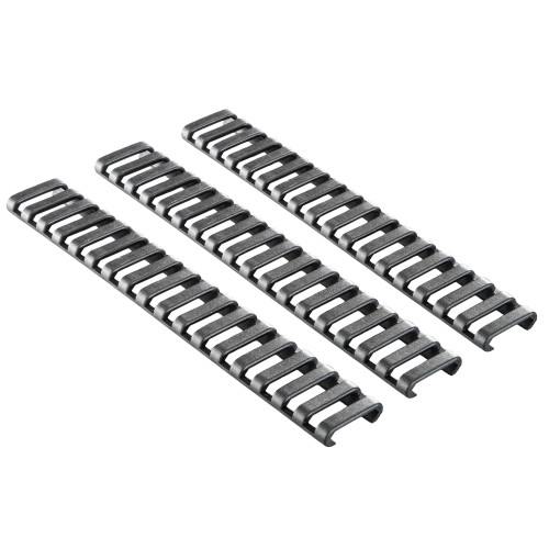 Ergo Grip Rail Protector, Rail Covers, Fits 18 Slot Ladder, Black Finish 4373-3PK-BK