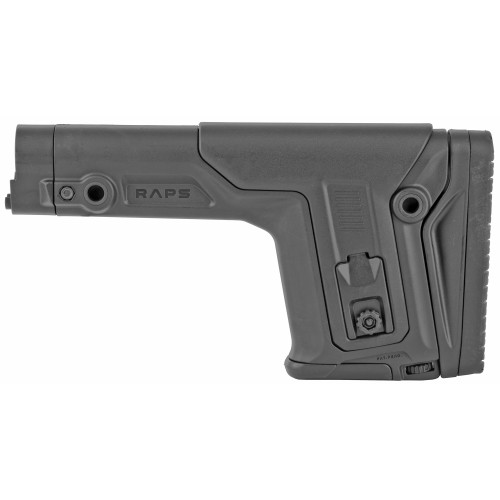 F.A.B. Defense RAPS Fixed Buttstock, Mil-Spec Diameter, Integrated Cheek Rest and adjustable Length Of Pull, Black FX-RAPS