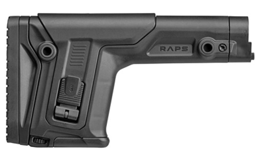 F.A.B. Defense RAPS Fixed Buttstock, Mil-Spec Diameter, Integrated Cheek Rest and adjustable Length Of Pull, Black FX-RAPS