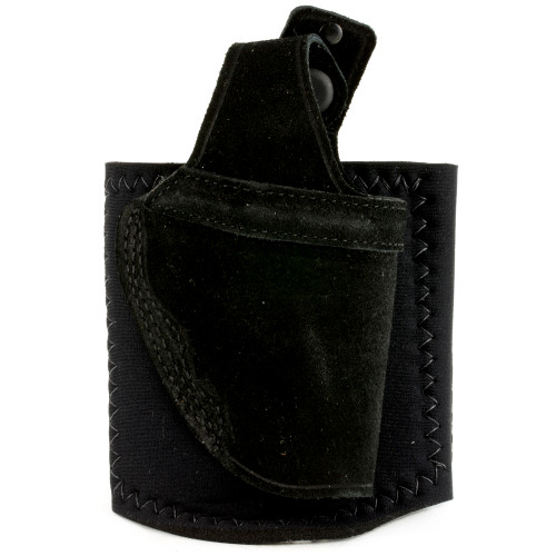 Galco Ankle Lite Ankle Holster, Fits Ruger LCR, Right Hand, Black Leather AL300B