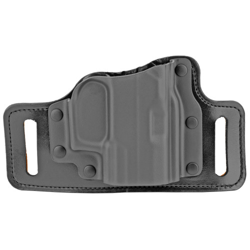 Galco Tacslide Belt Holster, Fits Sig Sauer P320C 9/40, P320F 9/40, P320SC 9/40, Right Hand, Black Leather/Kydex TS820B