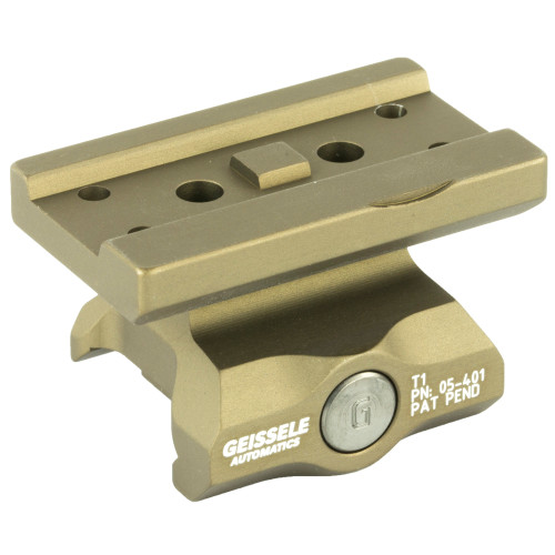 Geissele Automatics Super Precision, Mount, Fits Aimpoint T1, Absolute Co-Witness, Desert Dirt Color, Product Finishes, Shade Variations and Other Imperfections Are Normal Due to the Manufacturing Process 05-401S
