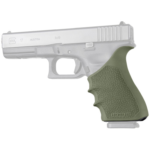 Hogue HandALL Beavertail Grip Sleeve, Fits Glock 17, 17MOS, 17L, 22, 35, 35MOS, 34, 34MOS, 31, 37, OD Green 17031