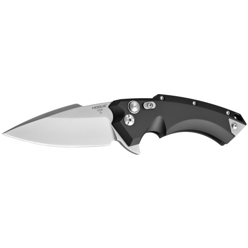 Hogue X5, Folding Knife, CPM154 / Tumbled, Plain, 3.5", Aluminum / Black 34570