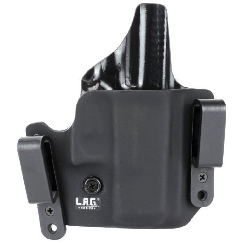 L.A.G. Tactical, Inc. Defender Series, OWB/IWB Holster, Fits Glock 26/27/33, Kydex, Right Hand, Black Finish 1004