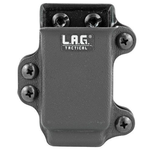 L.A.G. Tactical, Inc. Single Pistol Magazine Carrier, Fits All Double Stack 45/10mm Magazines, Kydex, Black Finish 34002