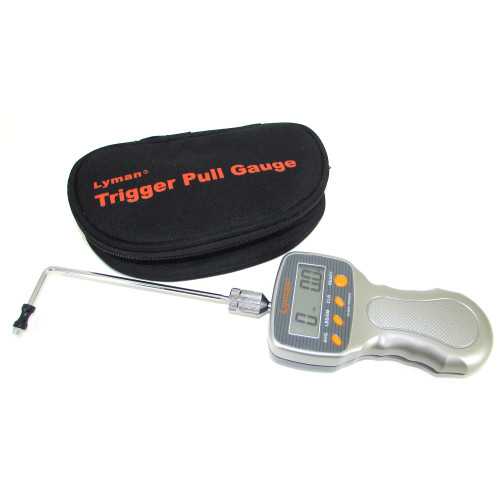 Lyman Digital Trigger Pull Gauge, Tool, Measures 0-12lb, 1/10 oz. Accuracy Zippered Case Gray Polymer Handle, 7832248