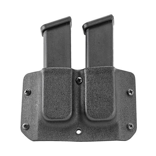 Mission First Tactical Generic 9/40 Double Stack Double Mag Pouch, Fits Glock, S&W M&P, H&K, Beretta, and Most Double Stack Magazines, Adjustable Retention, Includes 1.5 Belt Clip, Ambidextrous, Black HDMP-GDS940