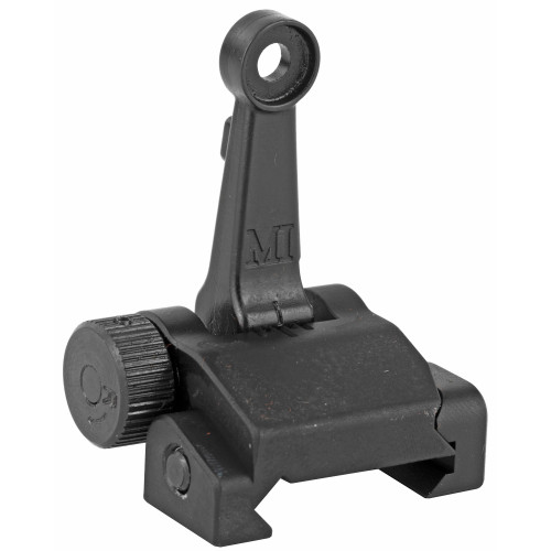 Midwest Industries Combat Rifle Rear Sight, Low Profile Flip Sight, Mil-Spec Sight Height, Ordnance Grade Steel and 6061 Aluminum, Black Finish MI-CRS-R